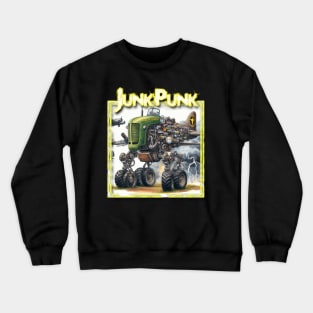 JunkPunk - Jacked Tractor Truck Plane - WelshDesigns Crewneck Sweatshirt